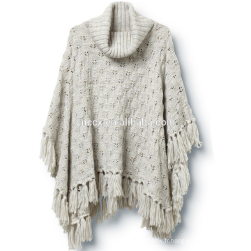 15JW315 femmes cardigan à manches longues style poncho